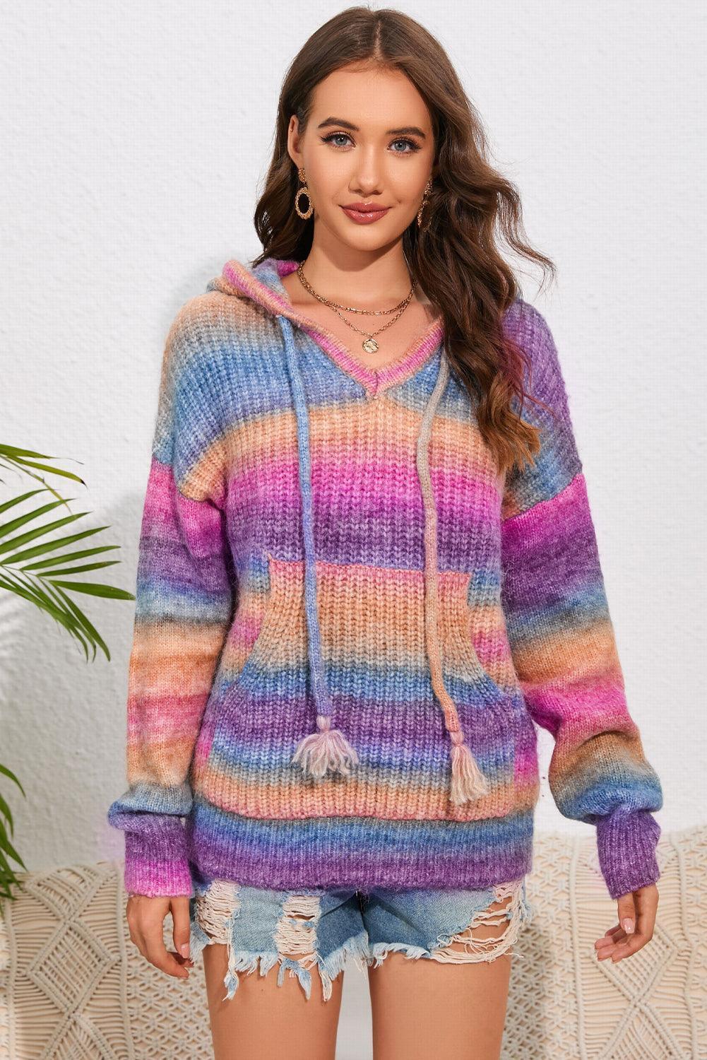 Multicolor hooded sweater