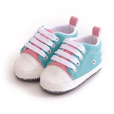 Lace-up casual canvas walking shoes