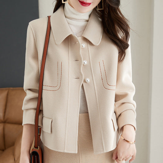 Fashionable Korean Style Slimming Casual All-matching Graceful Solid Color Small