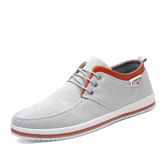 Men's lace-up casual canvas shoes