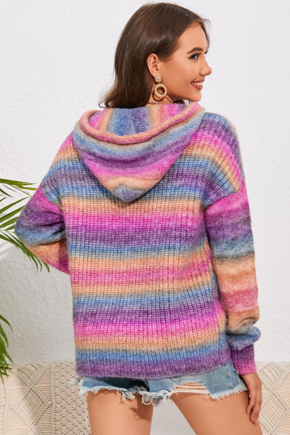 Multicolor hooded sweater