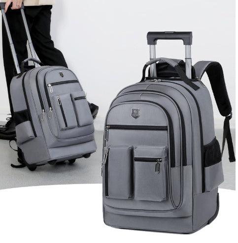 Ultra-Light Trolley Backpack Large Capacity Travel Bag with Wheels
