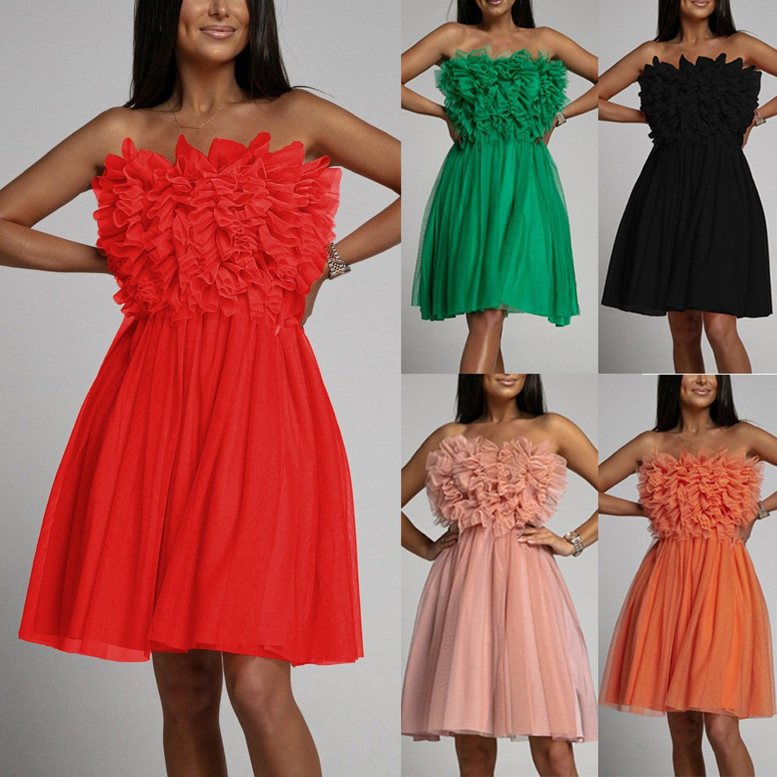 Women's Clothing Backless Tube Top Dress