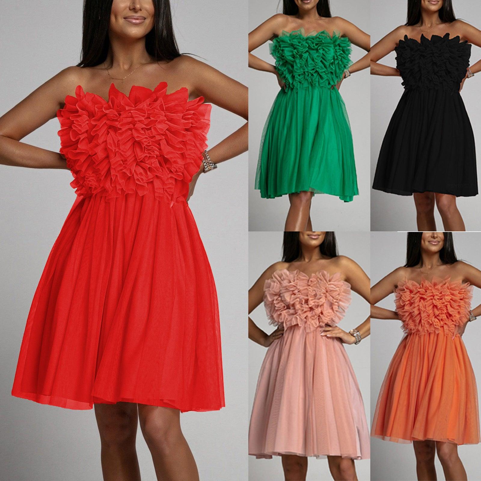 Women's Clothing Backless Tube Top Dress