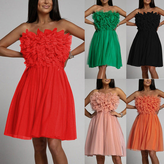 Women's Clothing Backless Tube Top Dress
