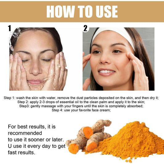 Bottle of EELHOE Turmeric Serum against a white background