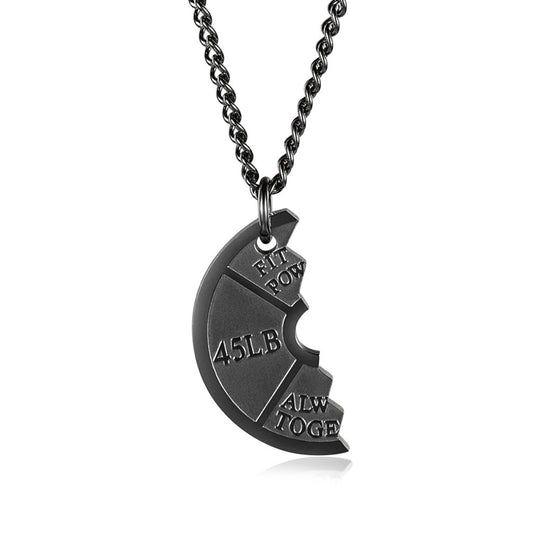 Dumbbell piece couple pendant