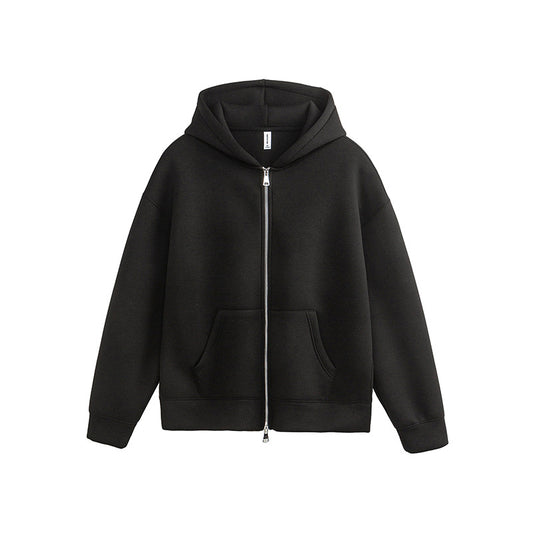 Air Layer Hooded Cardigan Sweater Same Style