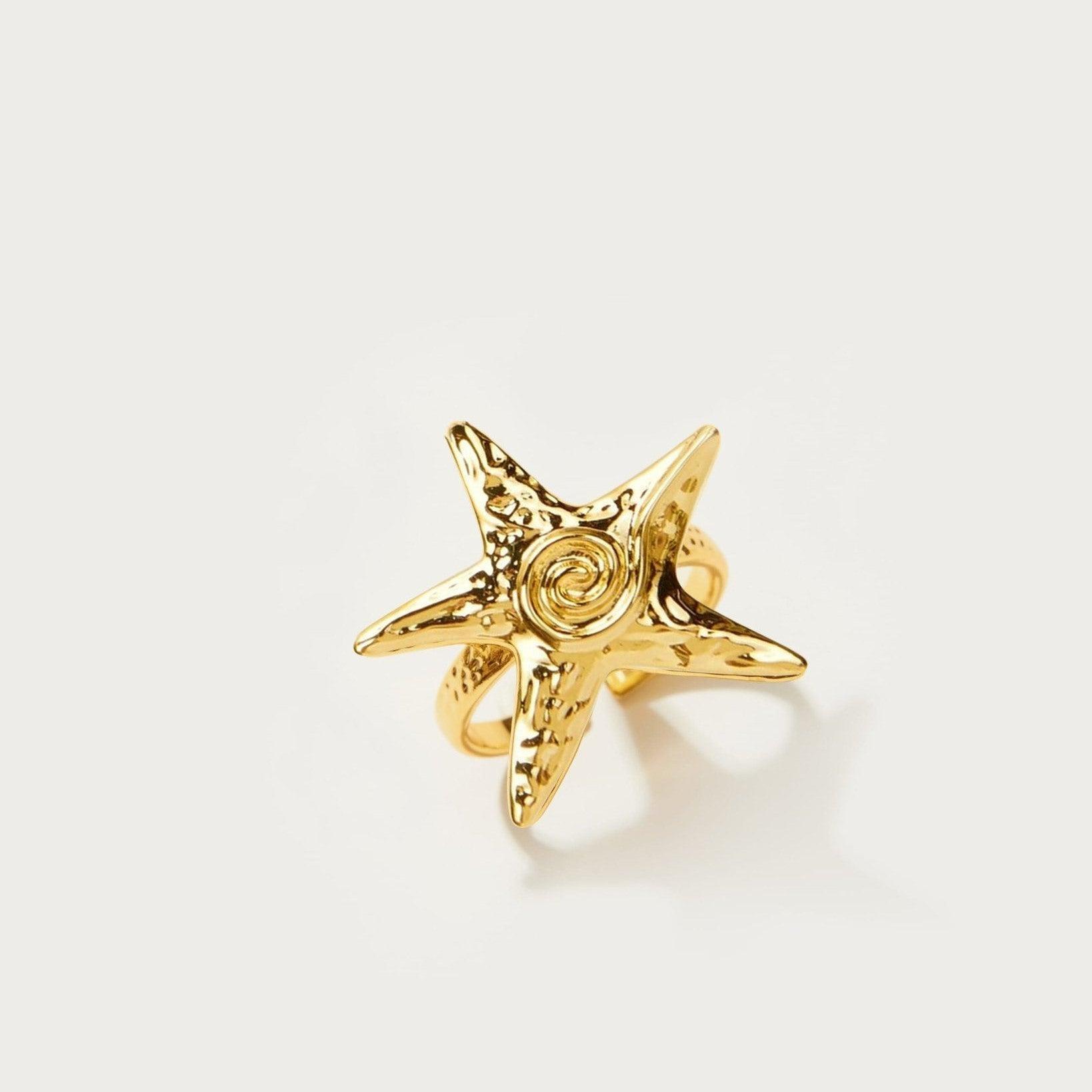 gold star shape Necklace Ring Earrings