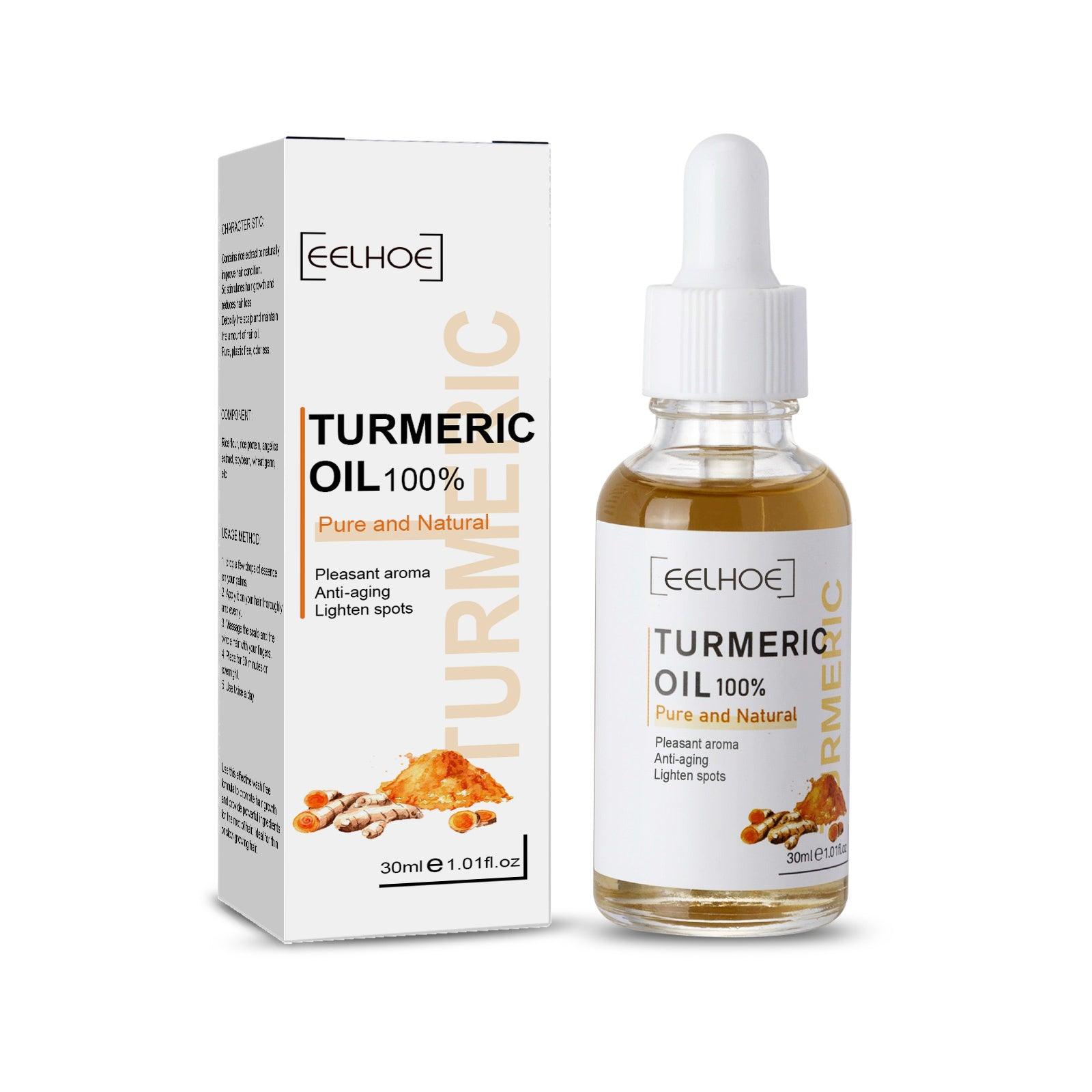 Bottle of EELHOE Turmeric Serum against a white background