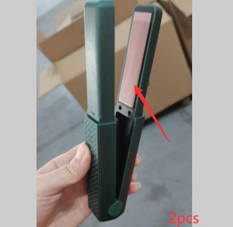 Cordless USB hair straightener and mini ceramics hair curler