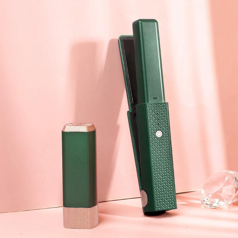 USB rechargeable hair straightener and curler for sleek, styled hair