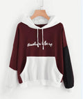 Explosive Color Matching Hooded Sweater for Women Vibrant Stylish & Cozy - Awesome Marketplace