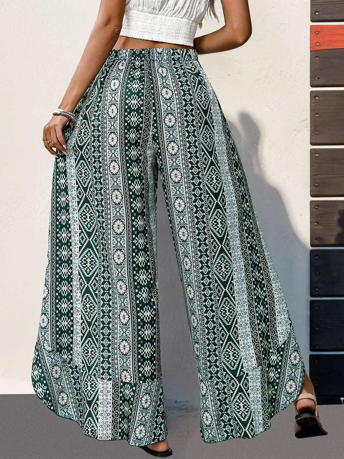 geometric Leg Pants 