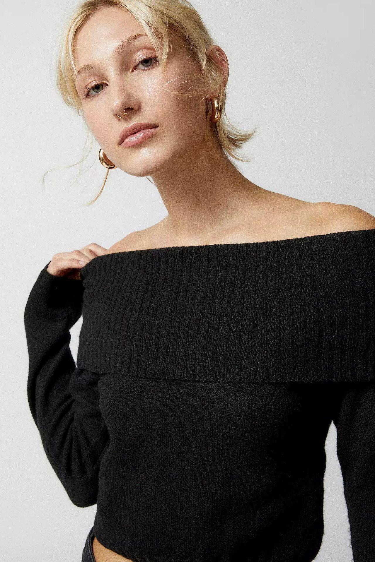 Women's Top Solid Color Off-the-neck Lapel - Awesome Marketplace
