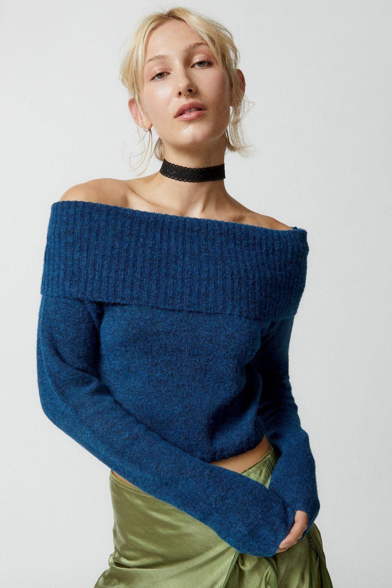 Women's Top Solid Color Off-the-neck Lapel - Awesome Marketplace