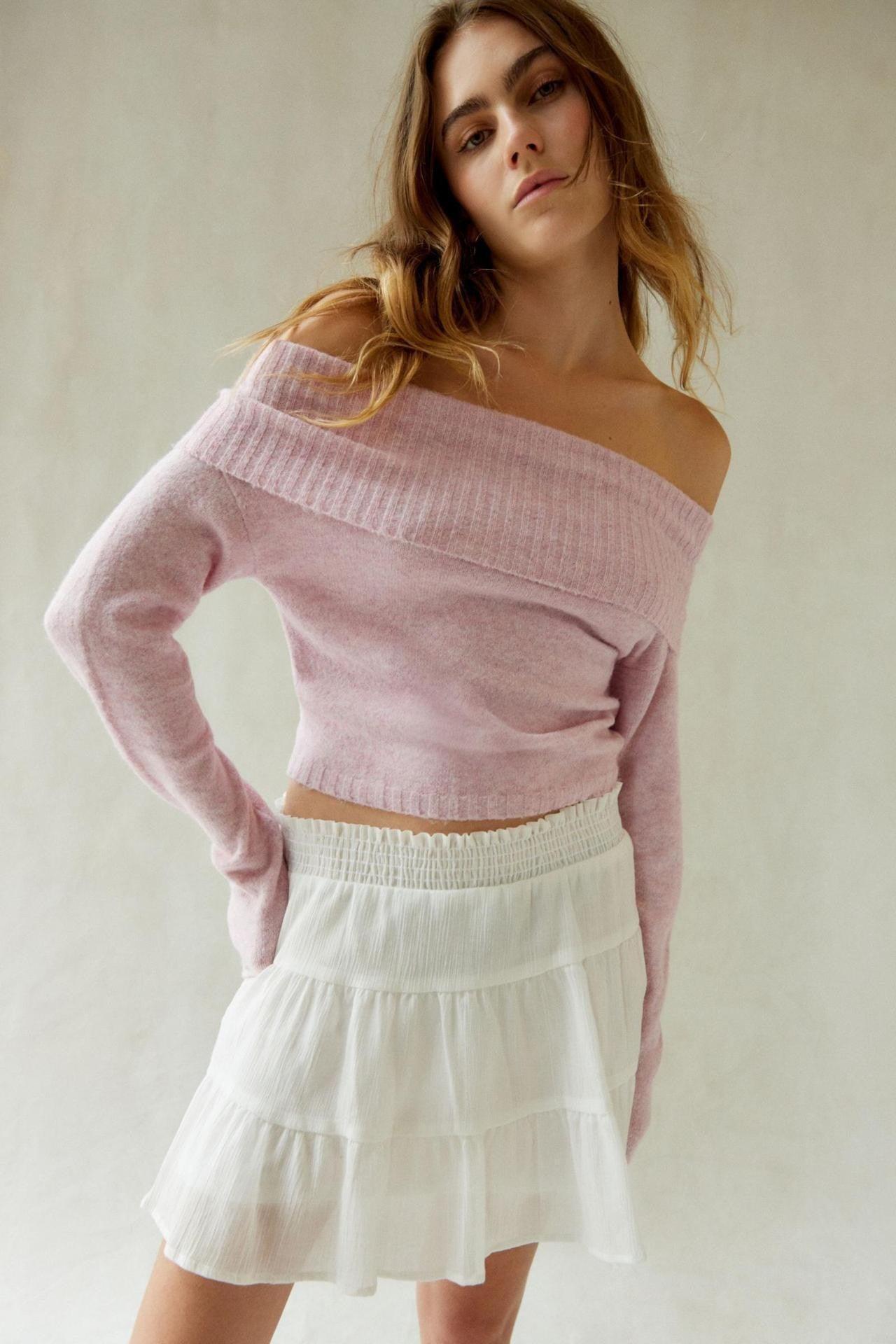 Women's Top Solid Color Off-the-neck Lapel - Awesome Marketplace